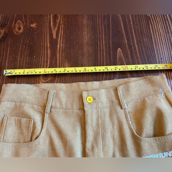 Sixth June Utility Corduroy Pants Sz XL Brown Large Pockets Side Straps Festival - Picture 7 of 9